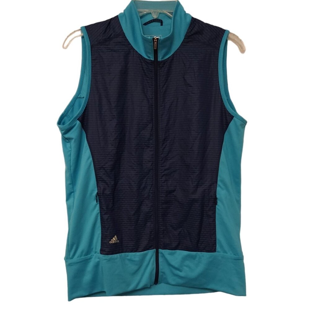 Adidas Golf Technical Wind Breaker Vest Energy Blue Women's Size Medium EUC